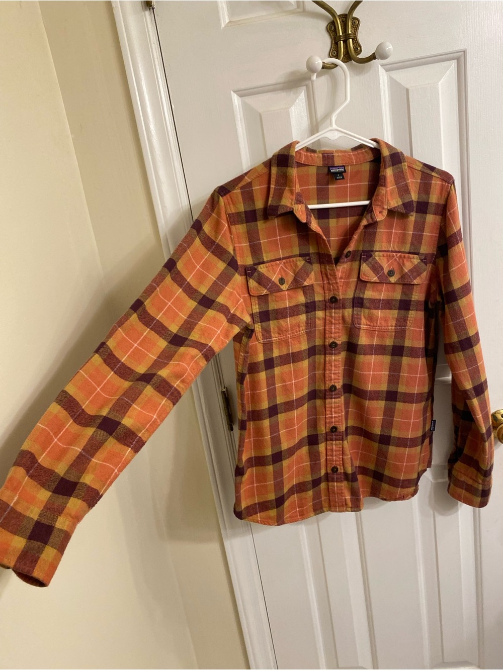 PATAGONIA ORGANIC COTTON PERFECT FALL PLAID FLANNEL SHIRT COZY SOFT SIZE SMALL - Picture 9 of 14